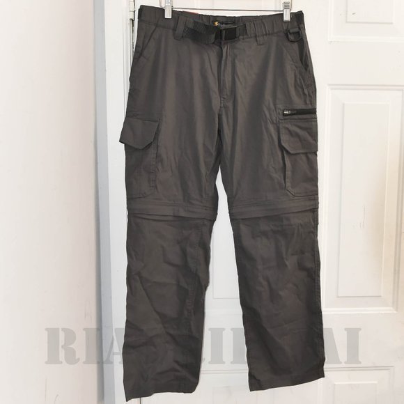 GRAY ( Charcoal ) Men's Convertible Pants BC Clothing - Picture 2 of 13